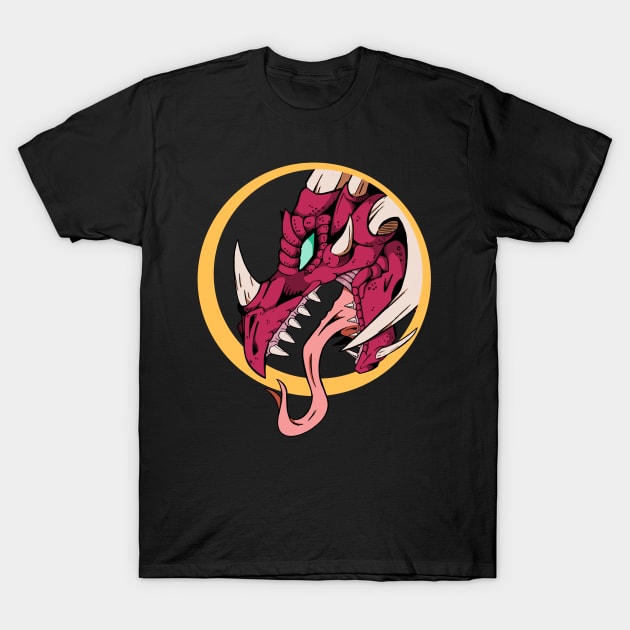 Red Dragon Ring T-Shirt by Gulapocalypse